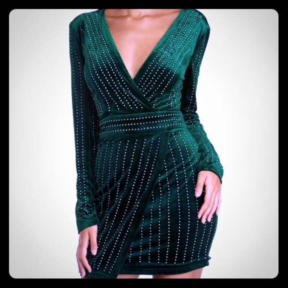 cassie velvet wrap dress